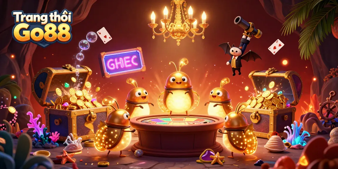 Experience the vibrant world of Trang chủ Go88 with glowing characters and rich casino themes.