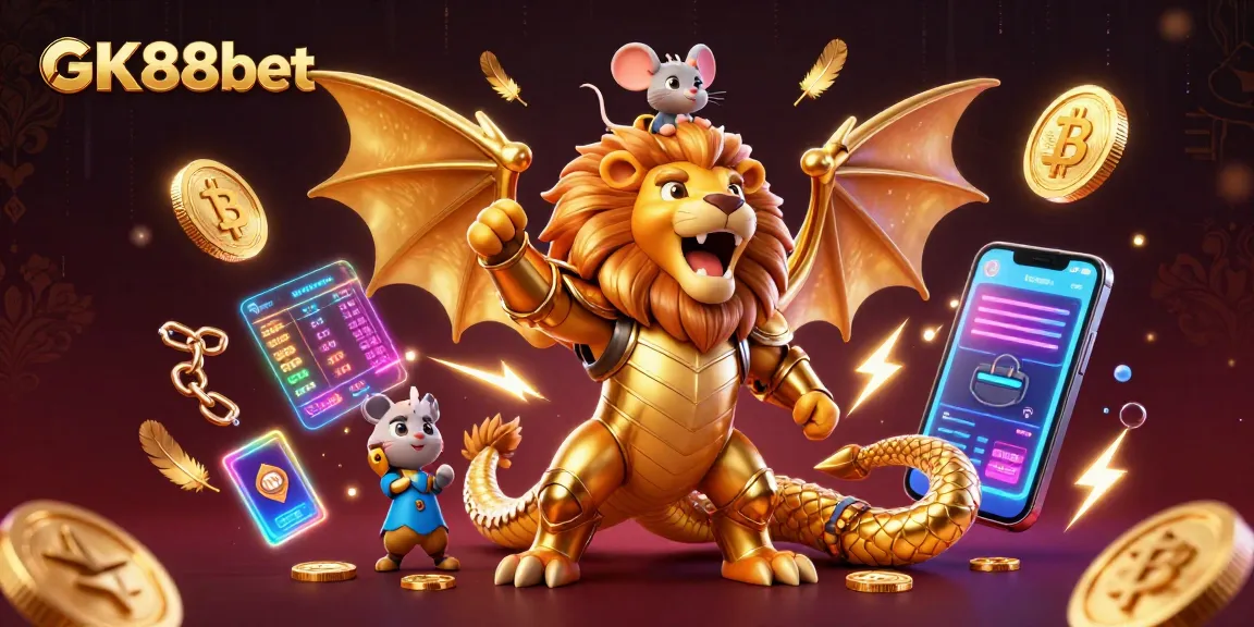 Experience the gold-filled excitement of GK88bet with thrilling 3D gaming characters and crypto elements!