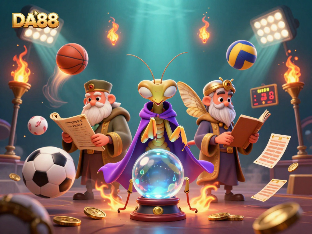 DA88 captivates players with a mystical fortune teller scene full of vibrant casino energy.